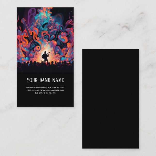 Music Concert Guitarist business card (Front/Back)