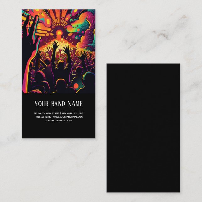 Music Concert Guitarist business card (Front/Back)