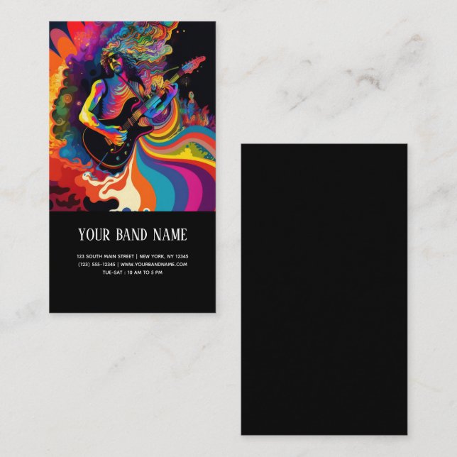 Music Concert Guitarist business card (Front/Back)