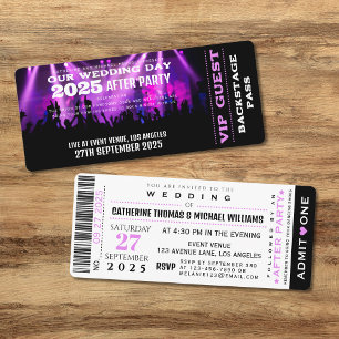 Music Concert VIP Ticket And RSVP Wedding Invitation