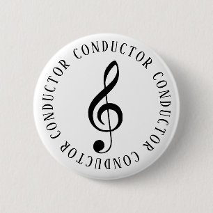 Music Conductor Treble Clef Button