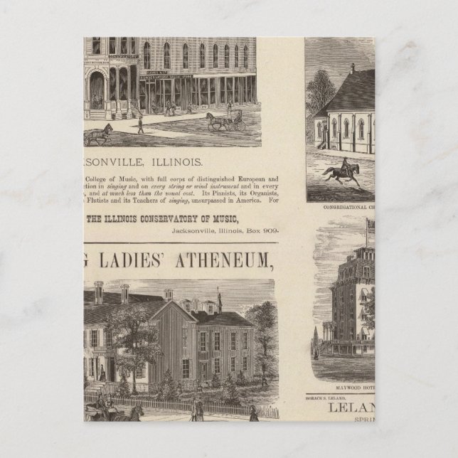 Music Conservatory, school, church Postcard (Front)