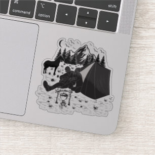 Music couple camping For celebrating valentine's