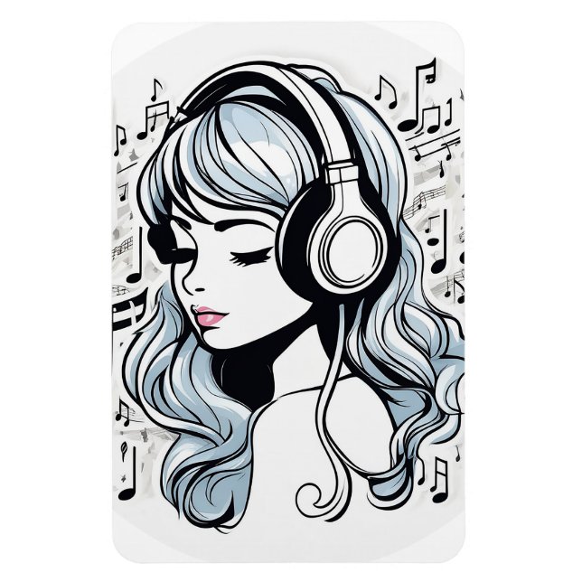 Music Creating happiness Magnet (Vertical)