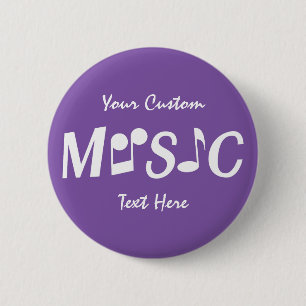 MUSIC custom color & text buttons