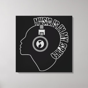 Music custom colour canvas print