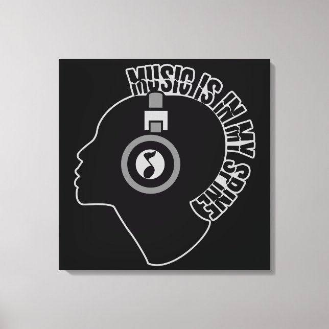 Music custom colour canvas print (Front)
