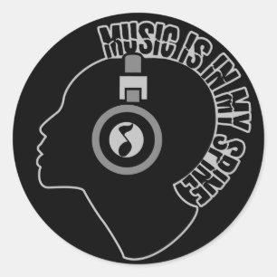 Music custom colour stickers