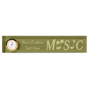 MUSIC custom desk nameplate