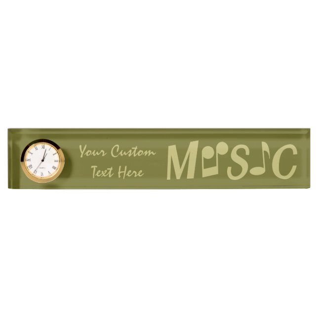 MUSIC custom desk nameplate (Front)