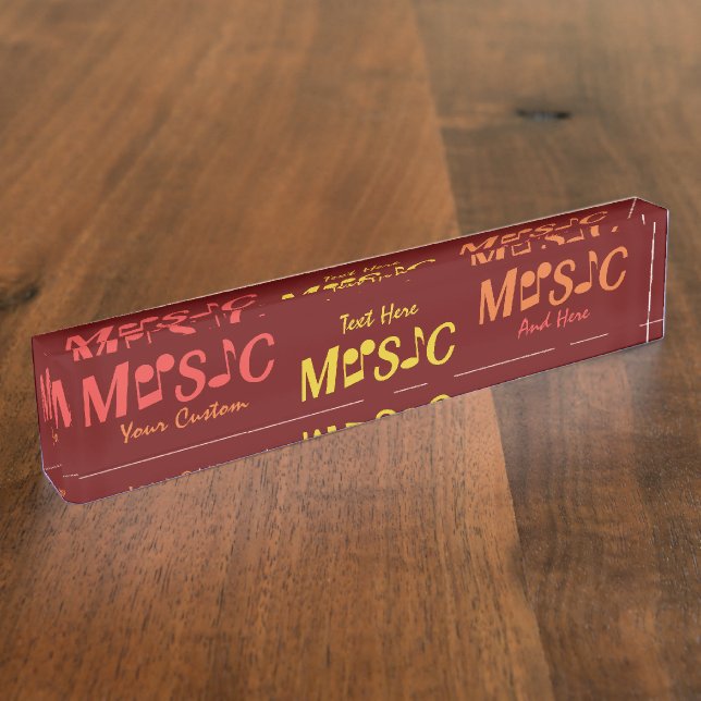 MUSIC custom desk nameplate (Side)