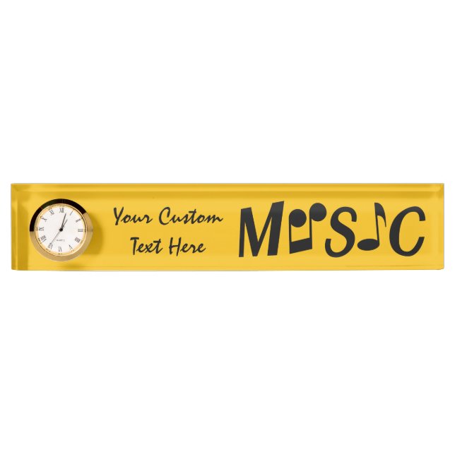 MUSIC custom desk nameplate (Front)
