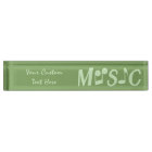 MUSIC custom desk nameplate