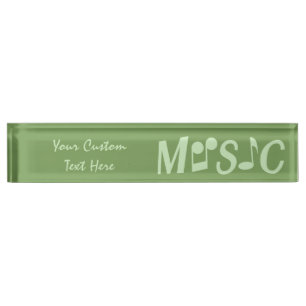 MUSIC custom desk nameplate