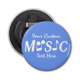 MUSIC custom text & colour bottle opener