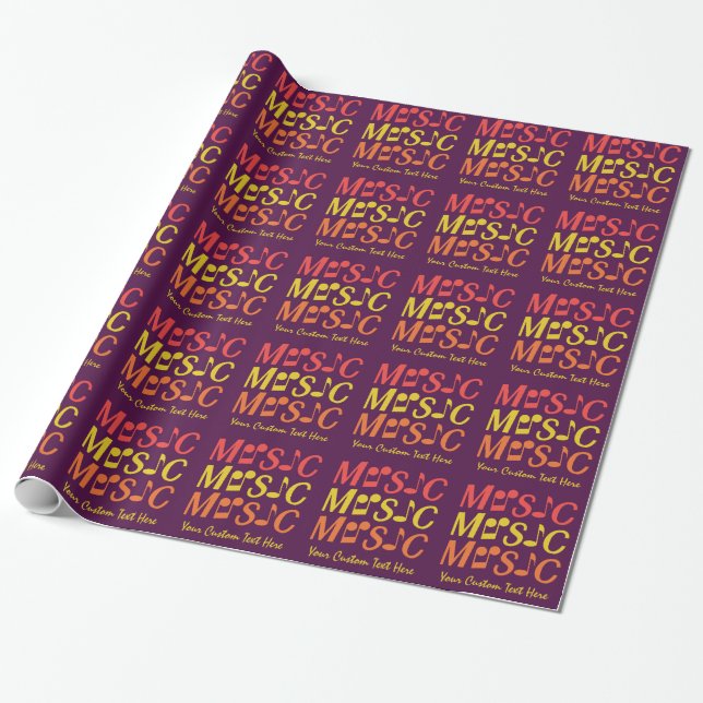MUSIC custom wrapping paper (Unrolled)