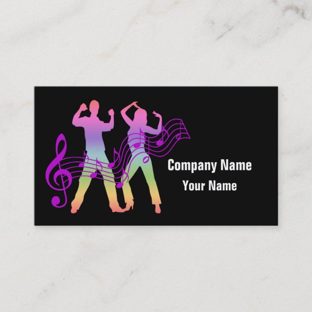 Music Dance custom business cards (Front)