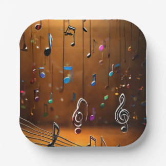 Music Dancing Style Design: Unique Fashion Paper Plate