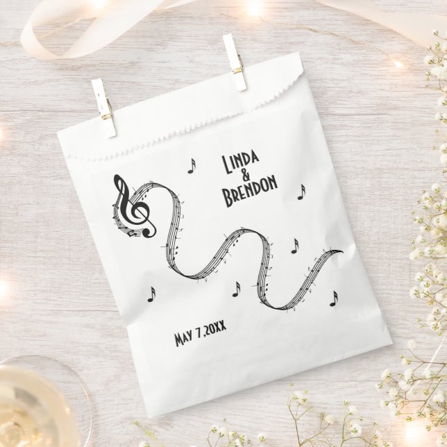  Music Design Event / Wedding Calligraphy  Favour Bags (Clipped)