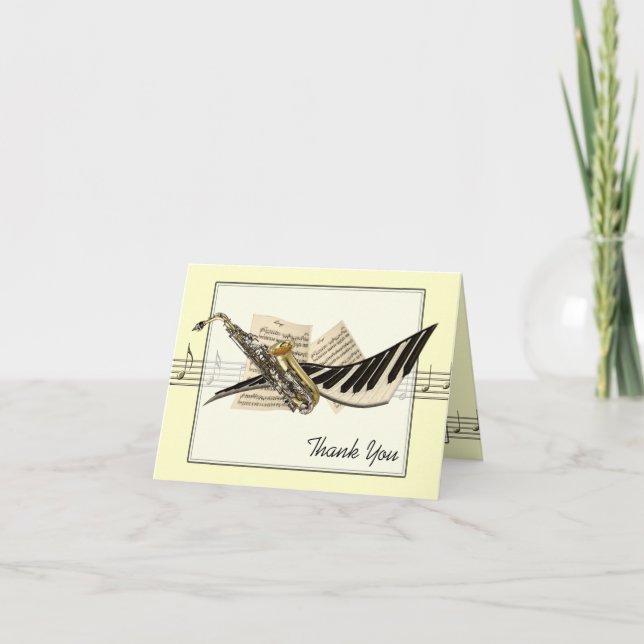 Music Design Greetings Card (Front)