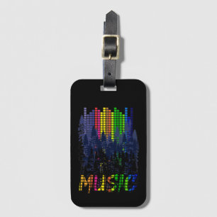 Music design luggage tag