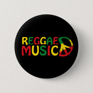 Music design, reggae art 6 cm round badge