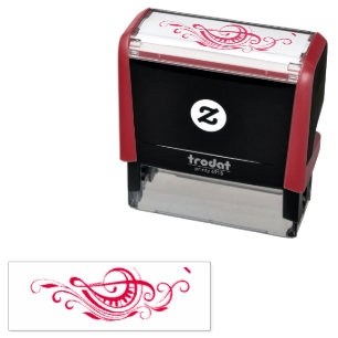 music design self-inking stamp