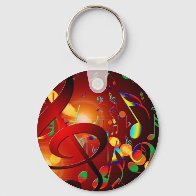 Music Destiny Song & Dance Notes Instruments Key Ring (Front)
