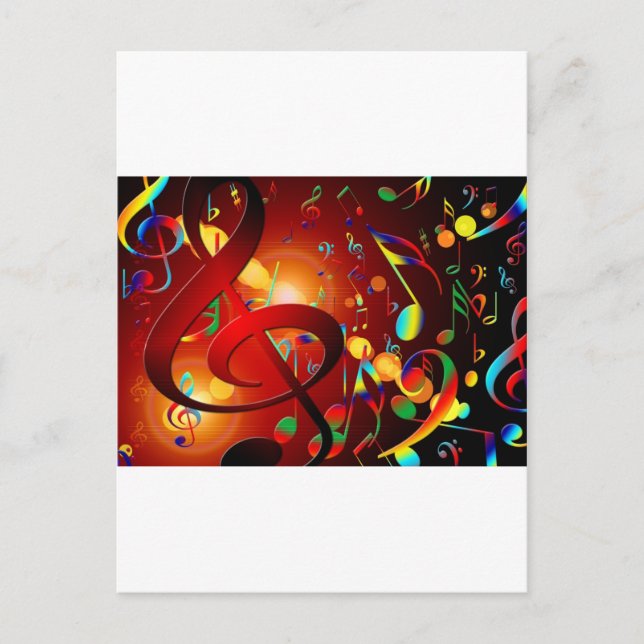 Music Destiny Song & Dance Notes Instruments Postcard (Front)