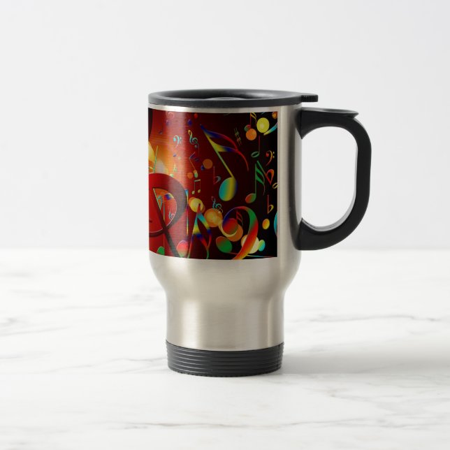 Music Destiny Song & Dance Notes Instruments Travel Mug (Right)