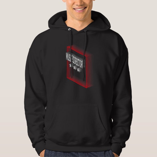 Music Director Job Title Appreciation Retro Hoodie (Front)