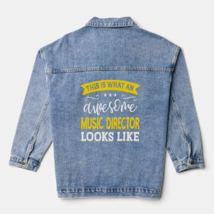 Music Director Job Title Employee Worker Music Dir Denim Jacket