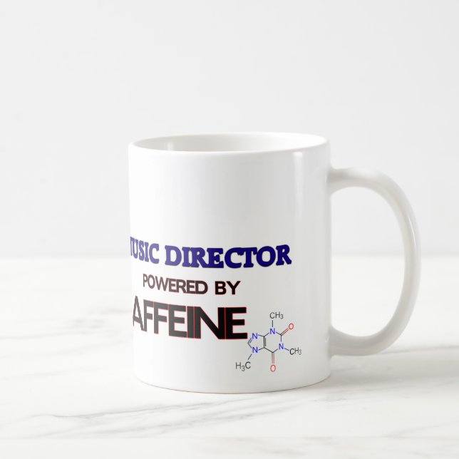 Music Director Powered by caffeine Coffee Mug (Right)