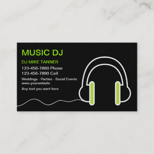 Music DJ Business Cards