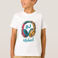 Music DJ colourful Headphones Personalised Name   