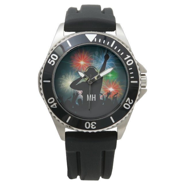 Music DJ custom monogram watches (Front)