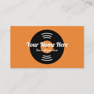 Music DJ deejay disc jockey business card template