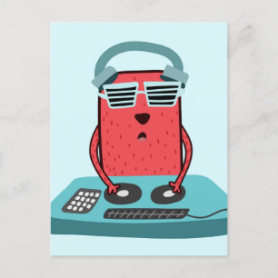 Music DJ Mixer School Band Cool Musician Art Postcard