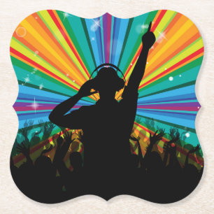 Music DJ paper coasters
