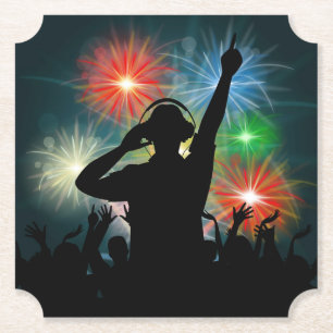 Music DJ paper coasters