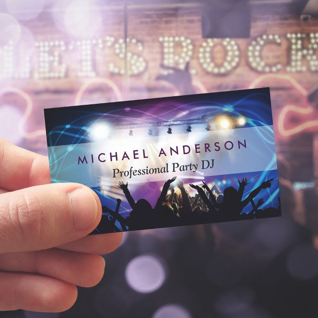 Music DJ Party Concert Planner - Modern Stylish Business Card (Creator Uploaded)