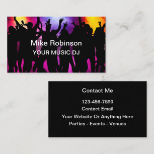 Music DJ Theme Cool Business Cards