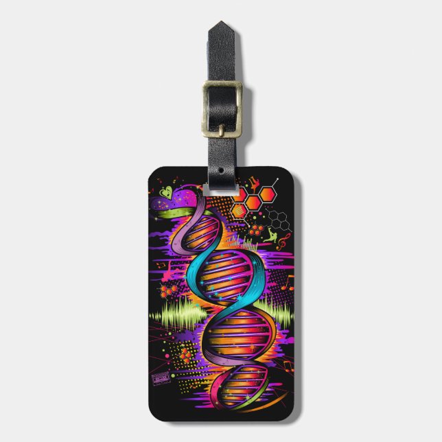 Music DNA Luggage Tag (Front Vertical)