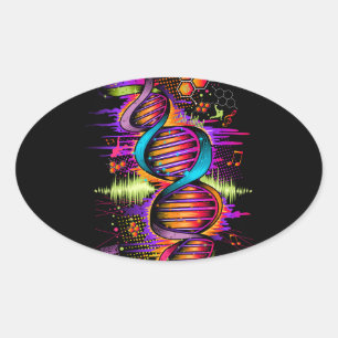 Music DNA Oval Sticker