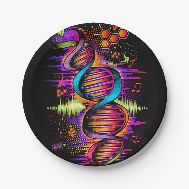 Music DNA Paper Plate (Front)