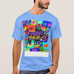 Music Dog Graffiti Rap T-Shirt