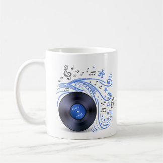 Music Doodle Vinyl Coffee Mug