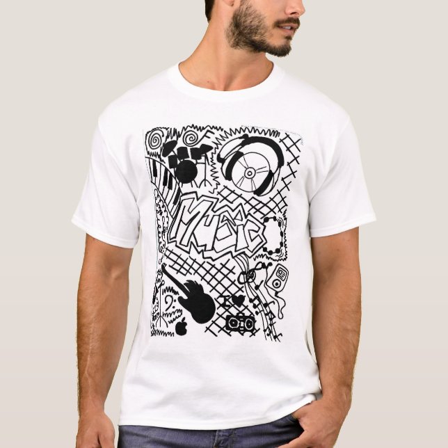 Music Drawing by tween kolohe Kristin T-Shirt (Front)