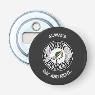 Music driven bottle opener