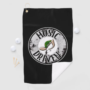 Music driven  golf towel